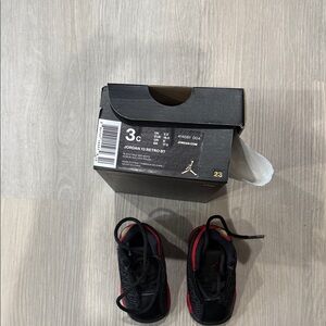 Jordan Kids Black and Red Sneakers